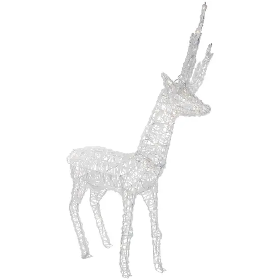 Northlight 46.5" LED Lighted Commercial Grade Acrylic Reindeer Outdoor Christmas Decoration Clear {5}
