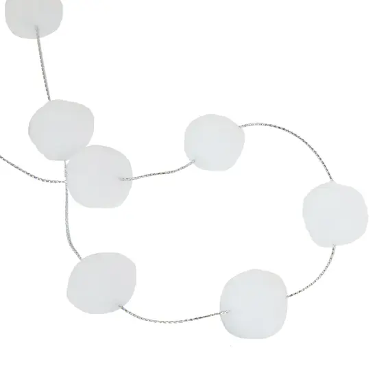 Northlight 9' White Plush Snowball Christmas Garland {5}