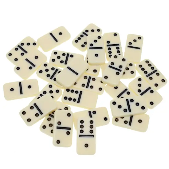 WE Games Mini Double 6 Dominoes, Dice and Card Travel Game {2}