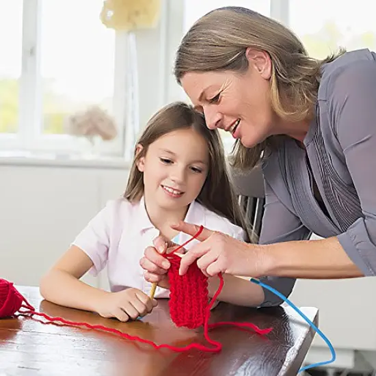 18 Pairs Bamboo Knitting Needles Set, Vancens Circular Wooden Knitting Needles with Colorful Plastic Tube, Small Tools for Weave are Included, 18 Sizes: 2mm - 10mm, 31.5" Length {3}