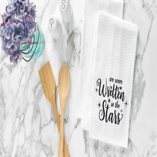 Written In The Star's Embroidered Waffle Weave Cotton Kitchen Towel {4}