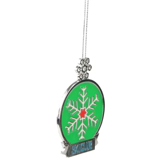 Midwest 3.75" Ski Club Christmas Charm Ornament Green {3}