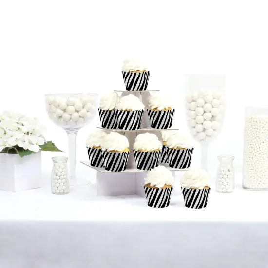 Big Dot of Happiness Zebra Print - Safari Party Decorations - Party Cupcake Wrappers - Set of 12 {3}