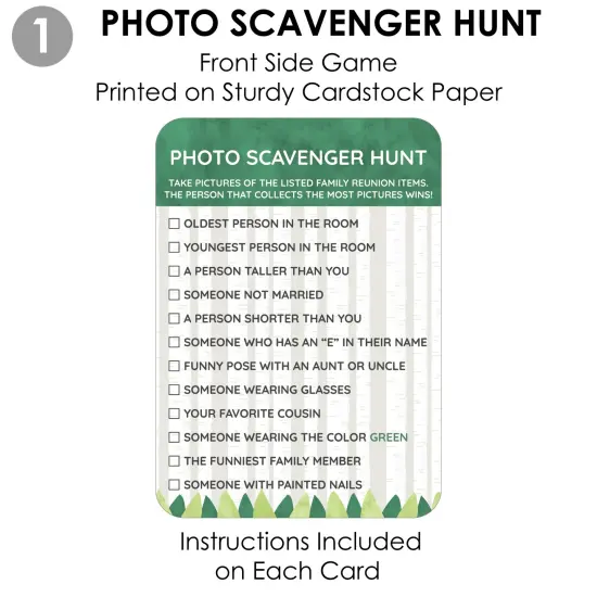 Big Dot of Happiness Family Tree Reunion - 2-in-1 Family Gathering Party Cards - Activity Duo Games - Set of 20 {7}