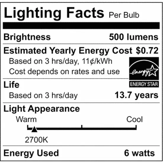 Satco 6w G25 Globe Filament LED 2700K Medium Base Dimmable - 60w equiv Warm White {4}