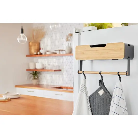BLACK+DECKER Hanging Rack System - Shelf With Door W/Brackets, Black (BDSTKT282BK) {5}
