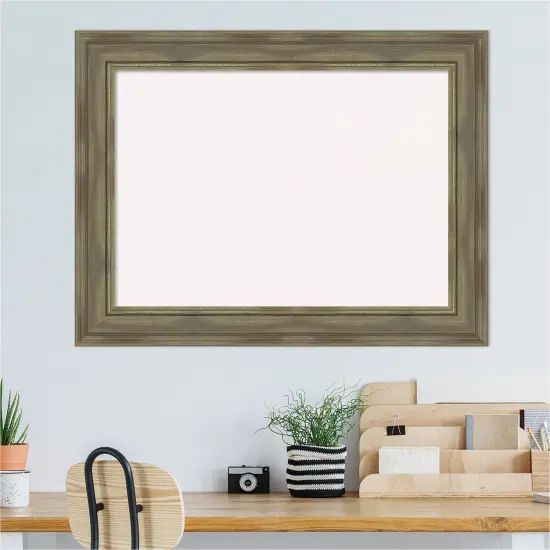 Alexandria Wood Framed Corkboard, White Cork Greywash {4}