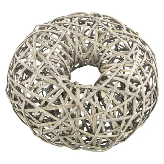 Allstate Woven Willow Artificial Wreath - 19" - Gray {5}