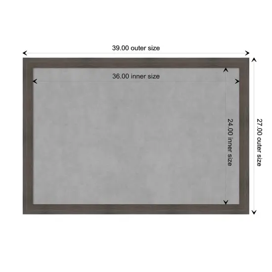 Hardwood Narrow Wood Framed Magnetic Board Hardwood Chocolate {1}