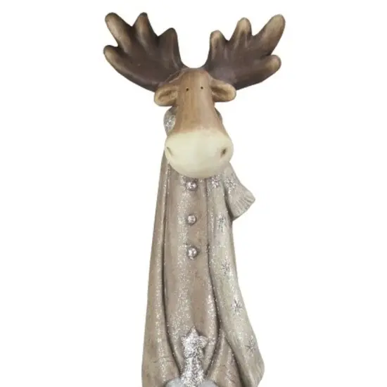 Northlight LED Lighted Tall Reindeer Christmas Figurine - 30" - Brown and Silver {3}