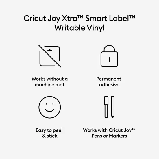 Cricut Joy Xtra Smart Permanent Writable Vinyl for Labels- White {5}