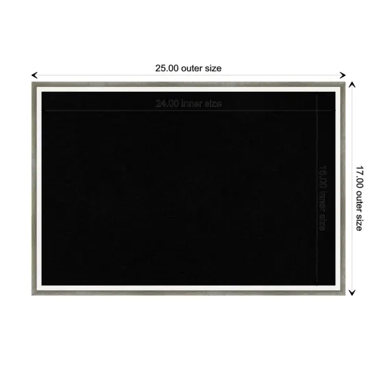 Lucie Wood Framed Corkboard, Black Cork Lucie Silver White {3}