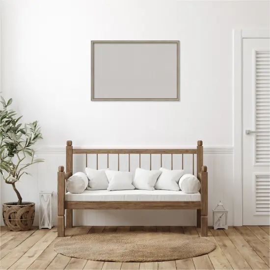 Salon Scoop Wood Framed Corkboard, Grey Cork Pewter {6}