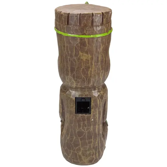 Northlight 16" Solar Lighted Polynesian Outdoor Garden Tiki Statue Brown {6}