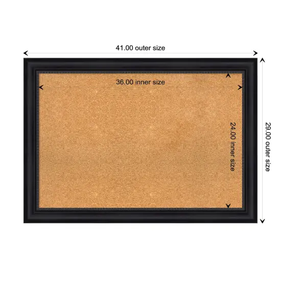 Astor Framed Corkboard, Natural Cork Astor Black {3}