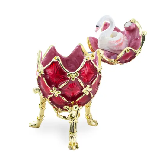 1906 The Swan Royal Imperial Easter Egg in Red {3}