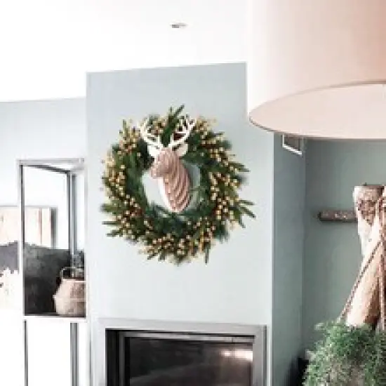 24-Pack Gold Beaded Berry Sprays with 25 Large Berries | 20-Inch | Festive Holiday Decor | Trees, Wreaths, & Garlands | Christmas Picks | Home & Office Decor {2}