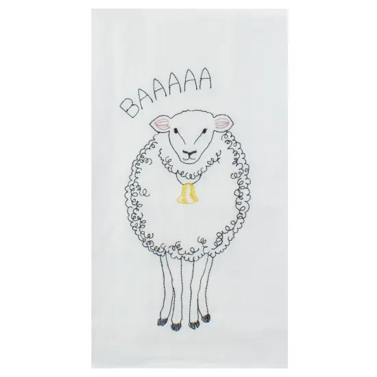 C&F Home 25" Black and White Cotton Sheep Towel {1}