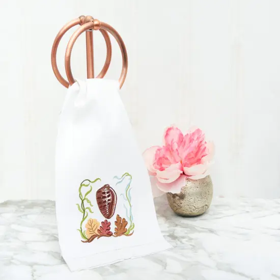 Conch Shell Woven Kitchen Towel {4}