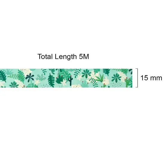 Wrapables Washi Masking Tape Green Ferns {4}