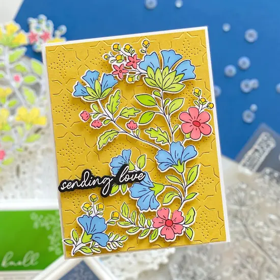 Pinkfresh Studio Stencils 4.25"X5.5"-Beautiful Day {5}