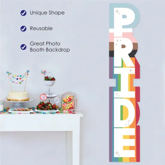 Big Dot of Happiness So Many Ways to Be Human - Pride Party Vertical Decoration - Shaped Banner {3}