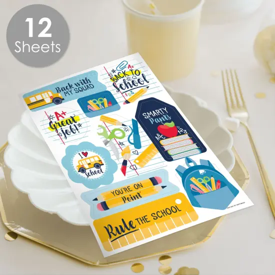 Big Dot of Happiness Back to School - First Day of School Classroom Party Favor Sticker Set - 12 Sheets - 120 Stickers {3}