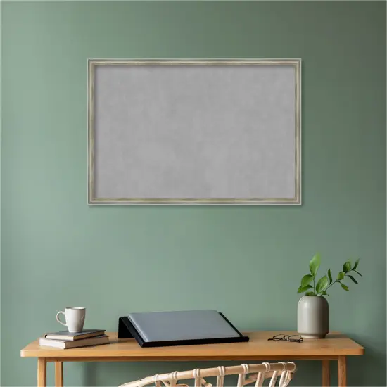 Salon Scoop Wood Framed Magnetic Board Salon Scoop Silver {5}