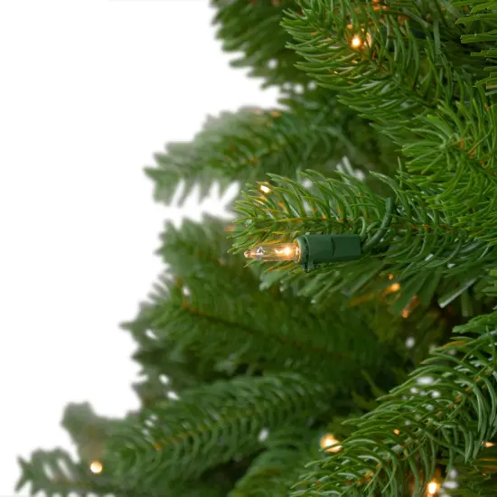 Northlight Real Touch&trade;️ Full Pre-Lit Palisades Fir Artificial Christmas Tree - 6.5' - Clear Lights Green {3}