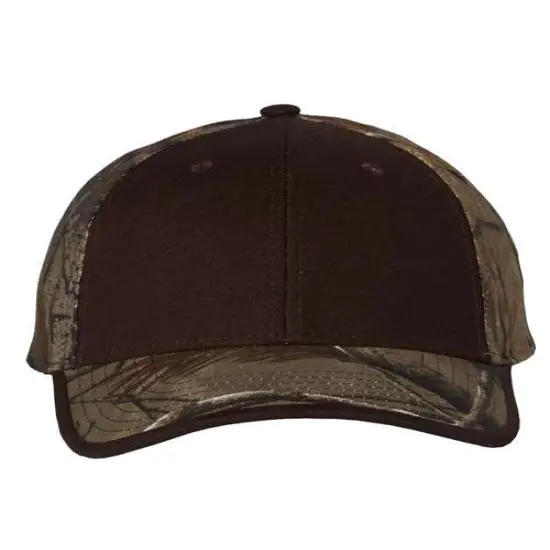 Kati&reg; Solid Front Camo Back Cap Olive/ Hardwoods {5}
