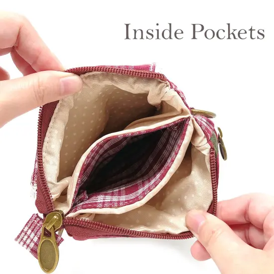 Wrapables Mini Crossbody Cell Phone Bag Front Flap / Red {4}