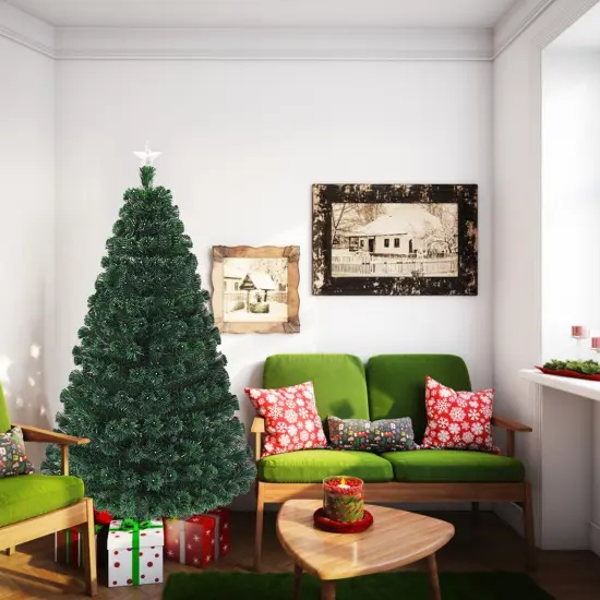 Multi-color Artificial Christmas Tree with LED Light and Metal Stand {3}