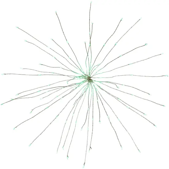 Northlight LED Lighted Firework Branch Christmas Decoration - Micro Fairy Green Lights - 20" {4}