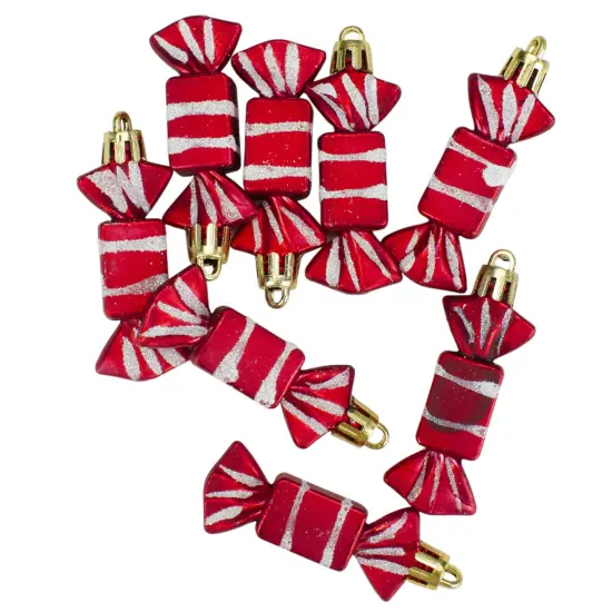 Northlight 8ct Red and White Peppermint Shatterproof Christmas Ornaments 2.25" {3}