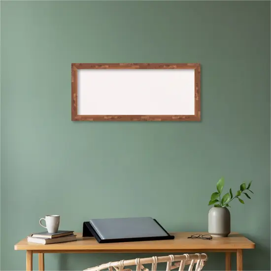 Fresco Wood Framed Corkboard, White Cork Light Pecan {6}