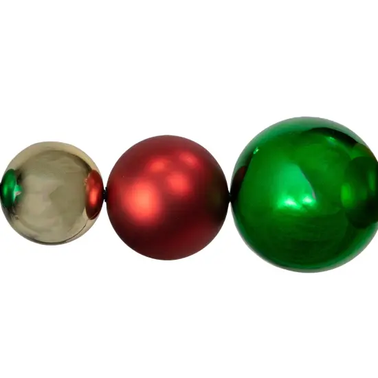 Northlight 6' Red, Gold and Green Shiny and Matte Shatterproof Ball Christmas Swag {6}