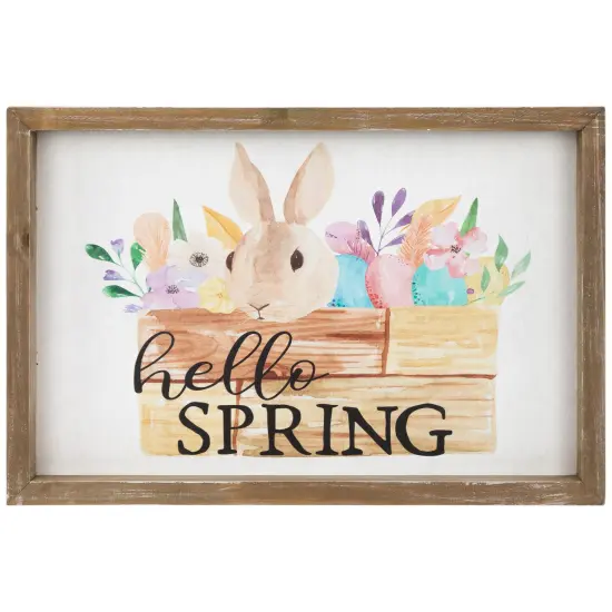 Northlight Hello Spring Easter Bunny Wall Sign - 11.75" Multi {1}