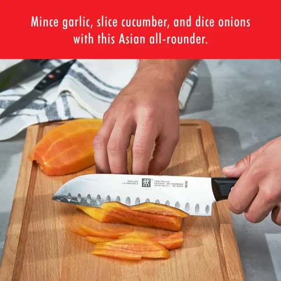 ZWILLING TWIN Signature 7-inch Hollow Edge Santoku Knife {3}