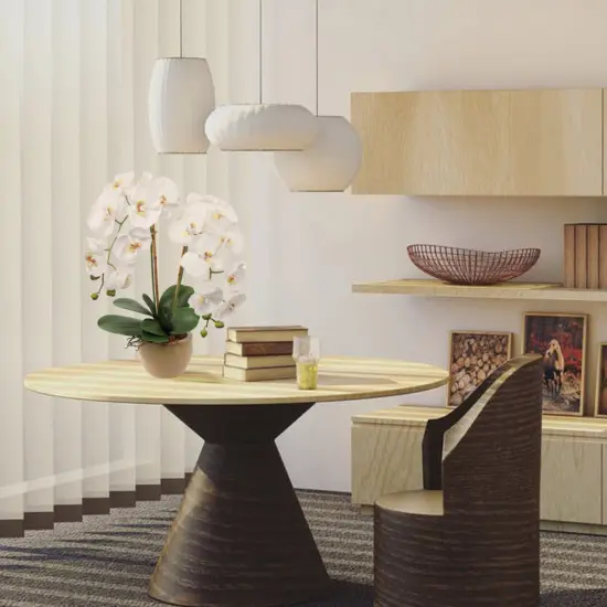 White Phalaenopsis Orchid Stem: Set of 4, 33.5-Inch, Floral Home by Artificial Flowers {4}