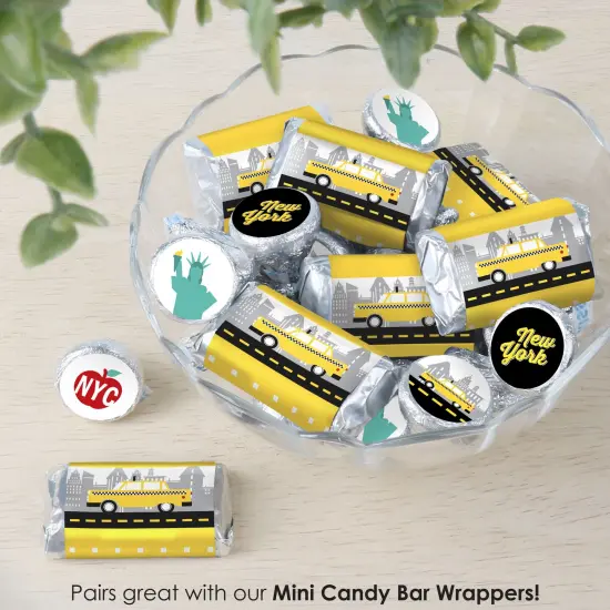 Big Dot of Happiness NYC Cityscape - New York City Party Small Round Candy Stickers - Party Favor Labels - 324 Count {7}