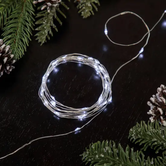 Northlight Micro Fairy Christmas Lights - LED Pure White - 6' Copper Wire - 20ct {1}