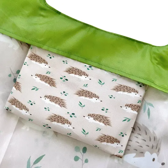 Wrapables Allybag Foldable & Lightweight Reusable Grocery Bag, Grab & Go Hedgehogs {3}