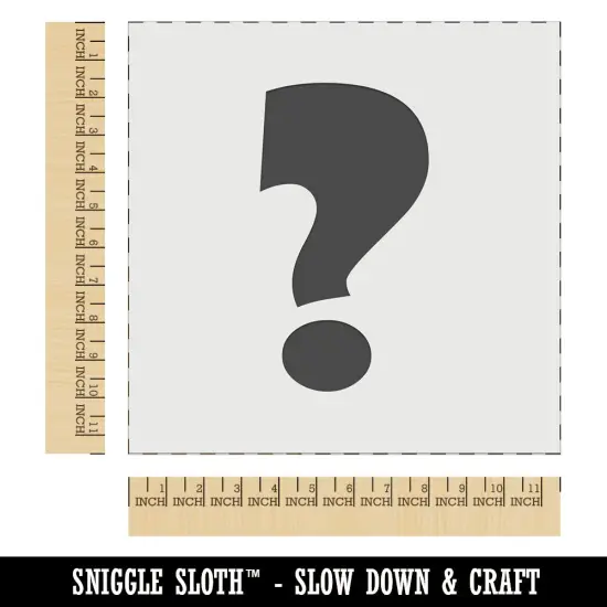 Question Mark Bold Wall Cookie DIY Craft Reusable Stencil {1}