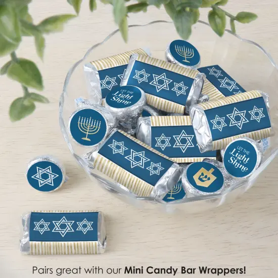Big Dot of Happiness Happy Hanukkah - Chanukah Holiday Party Small Round Candy Stickers - Party Favor Labels - 324 Count {7}