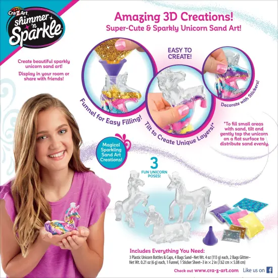 Cra-Z-Art Shimmer 'N Sparkle Sand Creations Kit-Sparkling Unicorn {3}