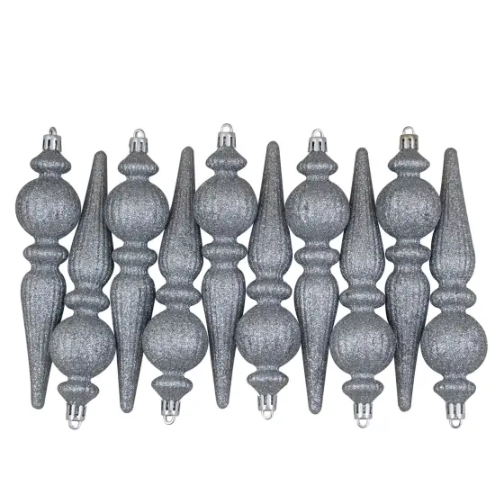 Northlight Shatterproof 3-Finish Christmas Ball and Finial Ornaments - Red and Silver - 75ct {6}