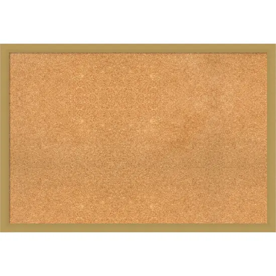 Grace Narrow Framed Corkboard, Natural Cork Gold {1}