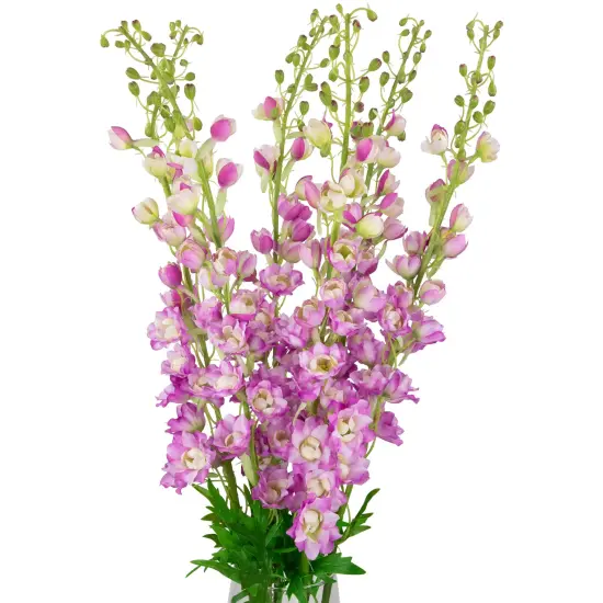 Northlight Real Touch&trade; Magenta Pink Delphinium Artificial Floral Stems, Set of 6 - 40" {7}