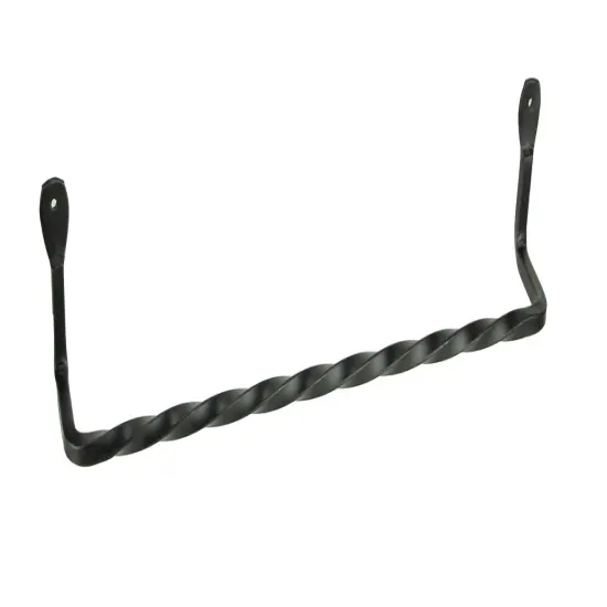 Hand Forged Wrought Iron Wall Mounted Towel Holder Primitive Decor 17 inch {1}
