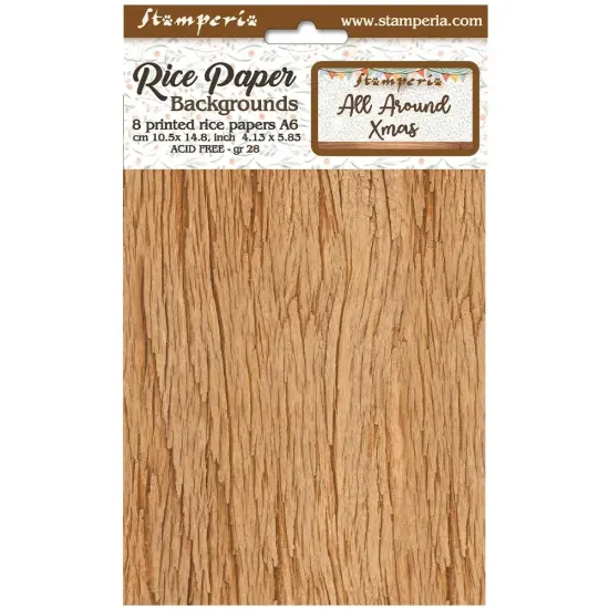 Stamperia Assorted Rice Paper A6 8/Sheets-All Around Christmas {1}